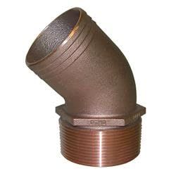 212 Main 2 in. NPT Bronze 45 deg Pipe to 2 in. Hose