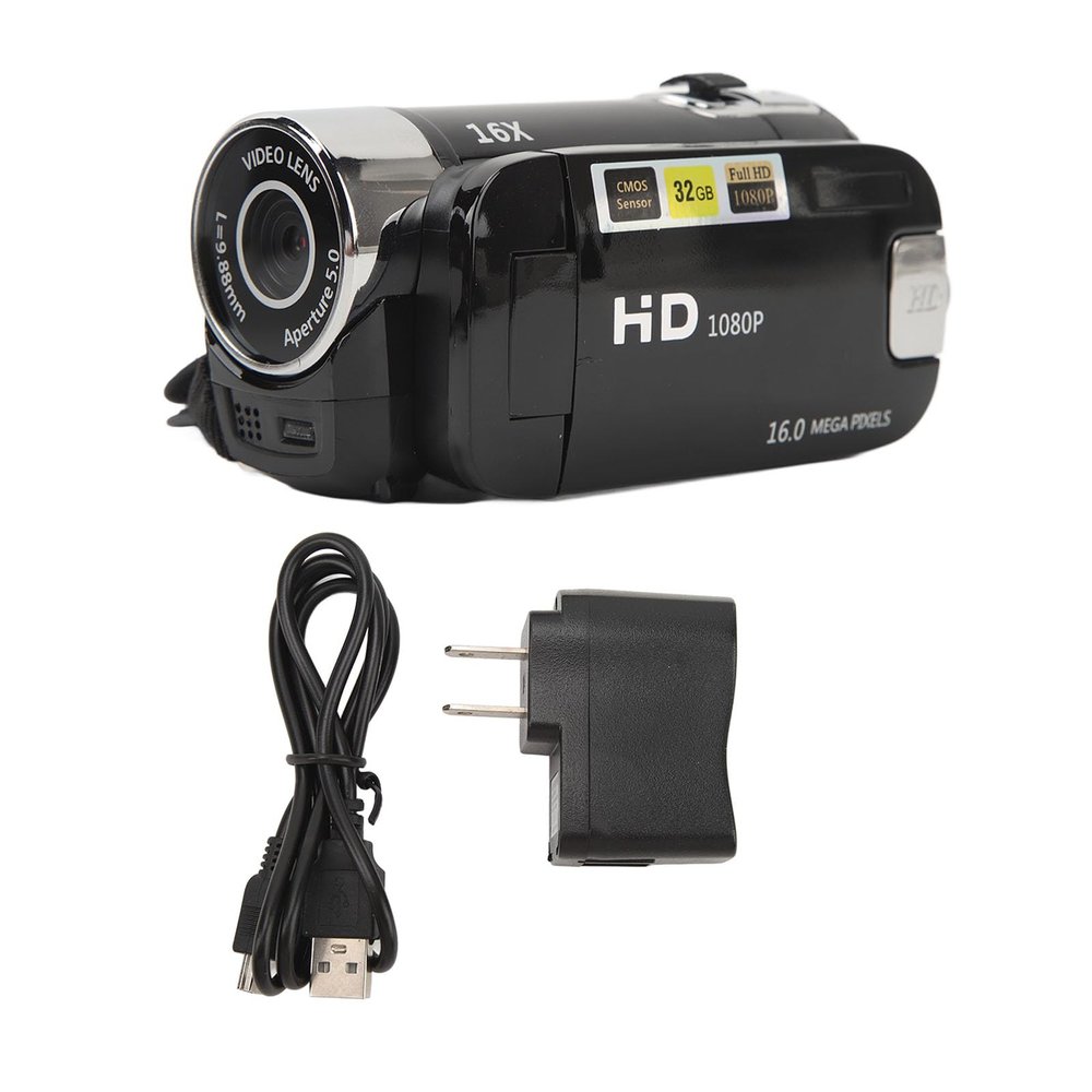 Yanmis 16x Digital Zoom 16MP USB Port Video Camera with Fill Light, Suitable for Various Scenarios, Large Capacity Storage 1080P
