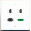 RiteAV - 3-5MM 2 HDMI SC-APC Singlemode Simplex Wall Plate Flat White view 1