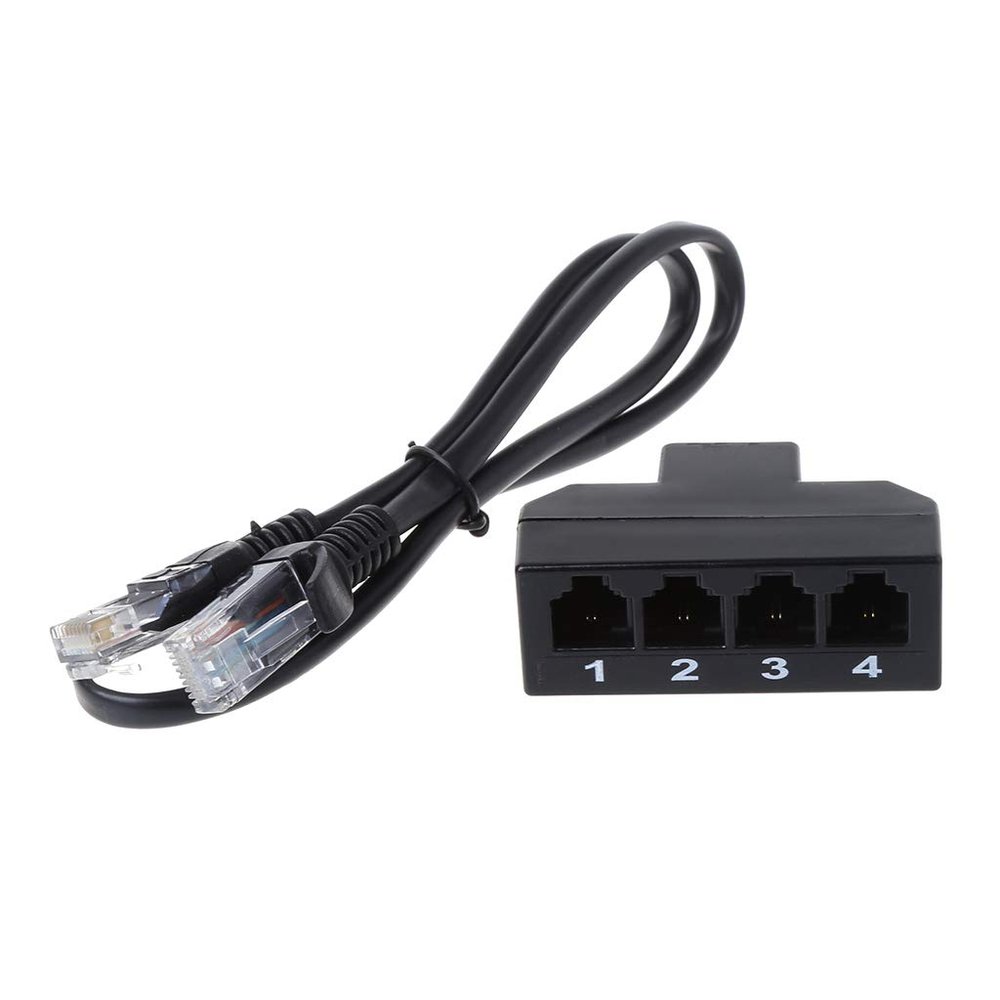 Phone Telephone RJ11 6P4C Female to 4 Ethernet RJ45 8P8C Male F/M Adapter Converter Cable Adapter Plug to USB Adapter Cable Adapter Cable USB Adapter Plug Outlet Adapter Cable for Phone Cable