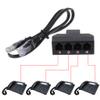 Phone Telephone RJ11 6P4C Female to 4 Ethernet RJ45 8P8C Male F/M Adapter Converter Cable Adapter Plug to USB Adapter Cable Adapter Cable USB Adapter Plug Outlet Adapter Cable for Phone Cable view 4
