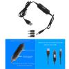 Kcjhagbd USB 5V to 1.5V 3V 4.5V 6V 7.5V 9V 12V 2.5mm/3.5mm/4.0mm/5.5mm Adjustable Voltage Cable with LED Dislpay for Toy Games USB 5v to 12v Converter Step Up Voltage Converter Power Cable view 2