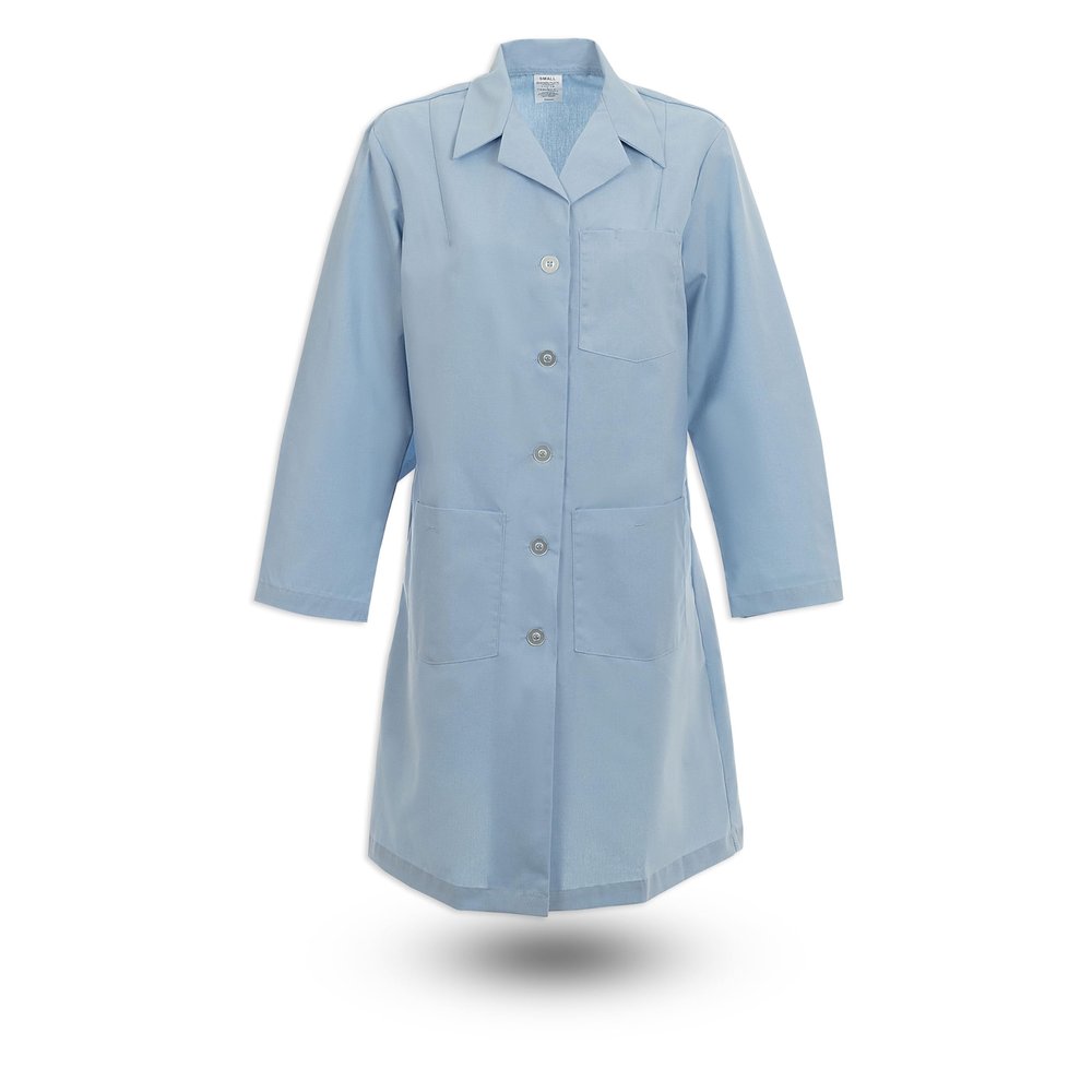 Chef Trends Pinnacle Health Womens Button Lab Coat L17F - Light Blue/Medium
