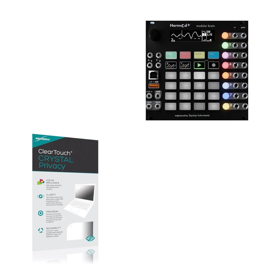 BoxWave Screen Protector Compatible with Squarp Hermod+ - ClearTouch Crystal Privacy (2-Pack), Privacy Screen Protector Flexible Film Clear