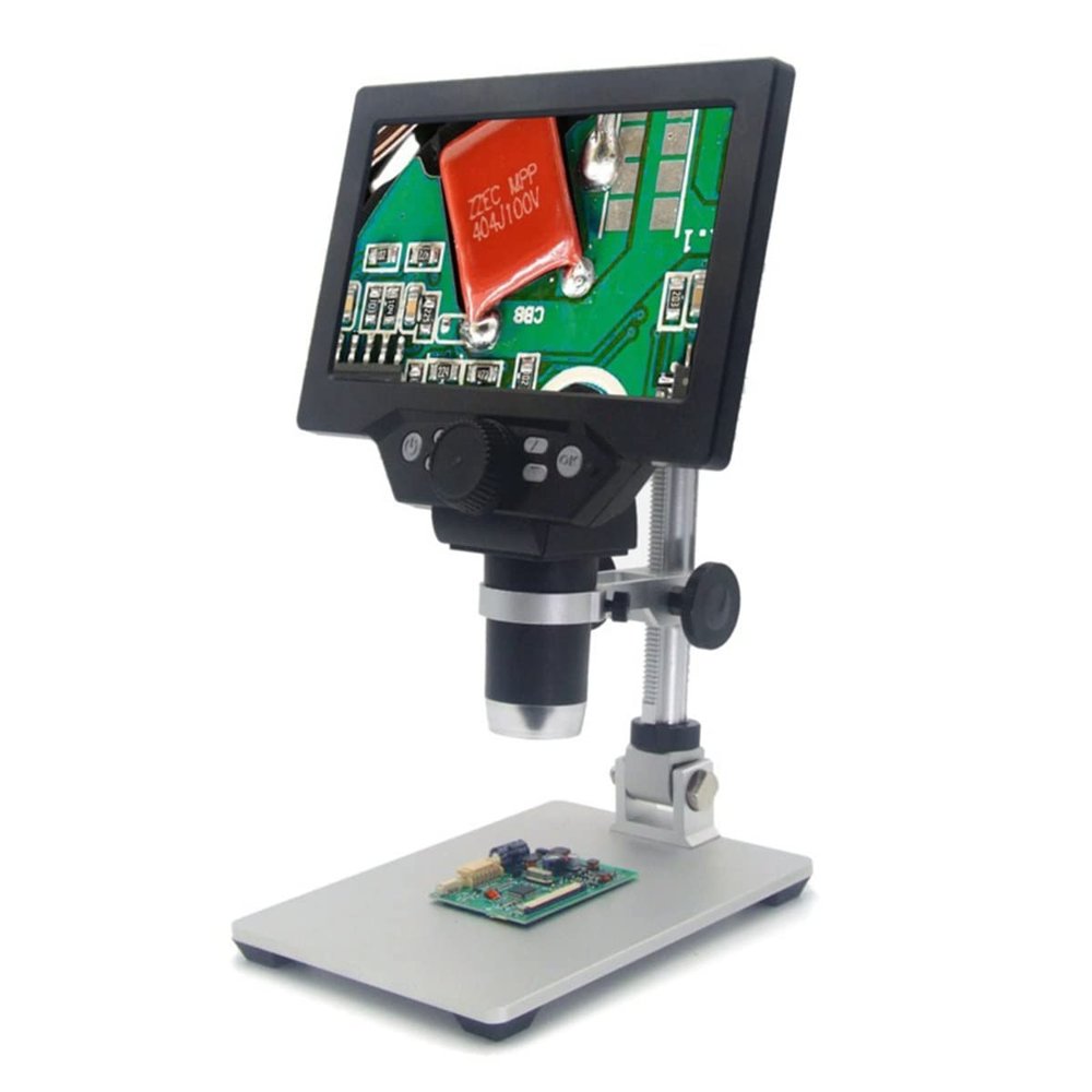 JOEBO Microscope Kit G1200 Electronic Digital Microscope, 12MP 7 Inch LCD Screen Microscope Lens Adapters (Color : Without Battery)