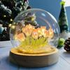 LOGAZOO Mothers Day Gifts for Mom Tulip Lamp with Glass Dome, 20 LED Flower Night Light, Gift for Mom from Daughter Son, Birthday Christmas Holiday Gifts for Women, Bedroom Desk Decor view 1