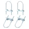 uxcell 4pcs Antenna Mast Cross-Over Bracket Kit U-Bolt Clamp Mounting Hardware V Jaw Bracket for Outdoor Antenna, M6x52x140mm view 1