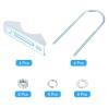 uxcell 4pcs Antenna Mast Cross-Over Bracket Kit U-Bolt Clamp Mounting Hardware V Jaw Bracket for Outdoor Antenna, M6x52x140mm view 3