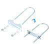 uxcell 4pcs Antenna Mast Cross-Over Bracket Kit U-Bolt Clamp Mounting Hardware V Jaw Bracket for Outdoor Antenna, M6x52x140mm view 4