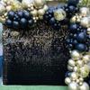Black Shimmer Wall Panels Backdrop Decoration, 12 * 12 inch Sequin Square Shimmer Decor for Balloon Garland Arch Kit Halloween Birthday Party Supplies view 1
