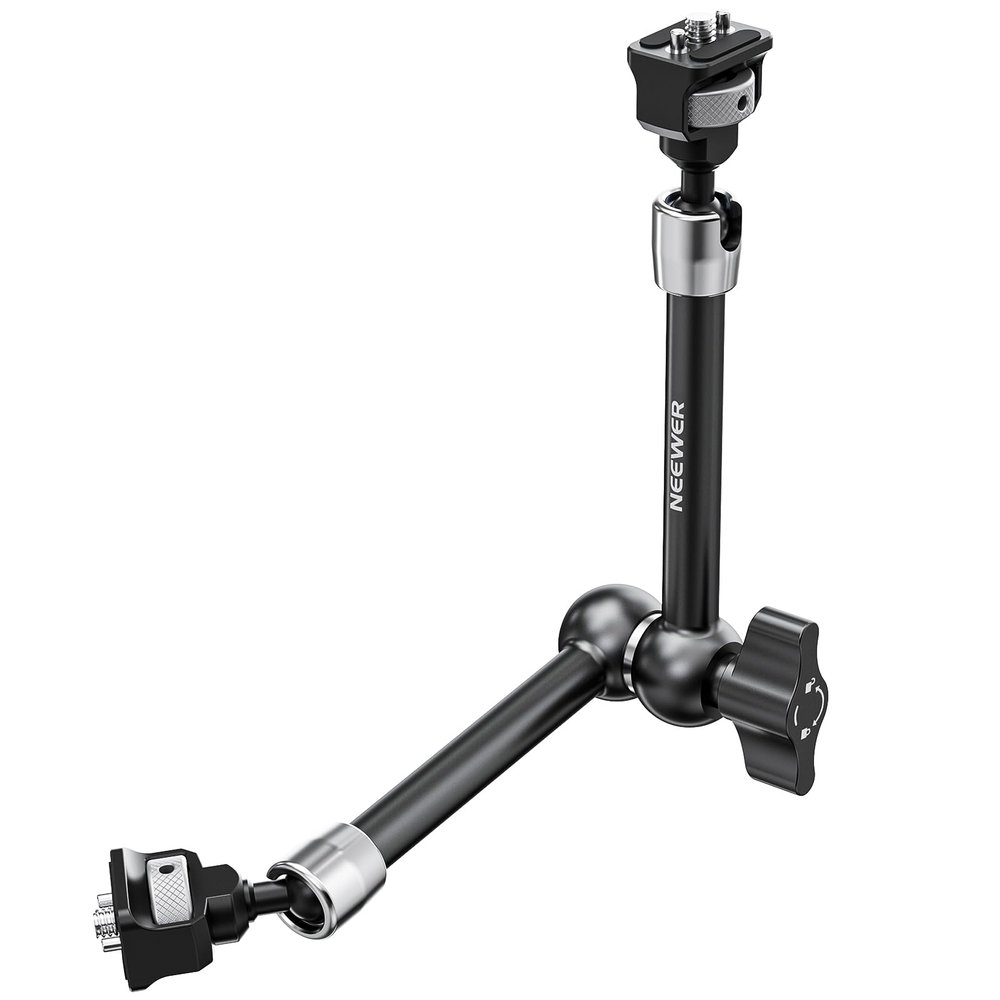 NEEWER 11" Articulating Magic Arm with 360 Ball Heads & Locating Pins for ARRI, Camera Monitor Mount with 1/4" Screws for DSLR Action Camera Monitor Video Light Compatible with SmallRig Cage Rig,ST16