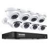 ZOSI H.265+ 8CH 1080p Home Security Camera System Indoor Outdoor, 5MP 8 Channel Lite CCTV DVR, 8 x 1080p Weatherproof Surveillance Bullet Dome Camera, Remote Access, Motion Detection (No HDD), White view 1