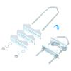 uxcell Double Antenna Mast Clamp V Jaw Block with U Bolts Mount Bracket for Outdoor Antenna, M6x54x150mm view 4
