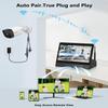 OOSSXX (IPS Monitor) 2-Antennas Enchance Outdoor Security Camera System Wireless with Monitor WiFi Home Surveillance System 5.0MP Video Surveillance, IP67 Dustproof Waterproof view 2