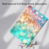 Case for Samsung Galaxy Tab S9 11 inch Tablet 2023 Model X710/X716B/X718USlim Fit Foldable Standing Cover Case with Auto Sleep/Wake for Galaxy Tab S9Teal Gold Glitter view 3