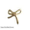LEIXIUSM Bowknot Shape Drawer Handle Full Copper Wine Cabinet Wardrobe Cabinet Knobs Jewelry Box Storage Box Door Handle Pulls 1Pcs, Gold view 2