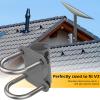 Aerial Mast Pipe Bracket, U Shape Antenna Mounting Bracket with 30mm to 50mm Adjustable, Stainless Steel Heavy Duty Mast, for Outdoor Antenna Pole Pipe view 2