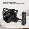Camera Cage Side Handle, Universal Ergonomic Aluminum Camera Handgrip, 1/4 Screw Cold Shoe Mount, Up and Down Adjustable, for Camera Cage Video Rig, for Photography view 2