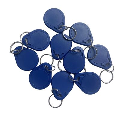 10pcs MF Classic 1K RFID Fob 13.56mhz ISO14443A Key for Hotel Door Entry Access Control... (blue)