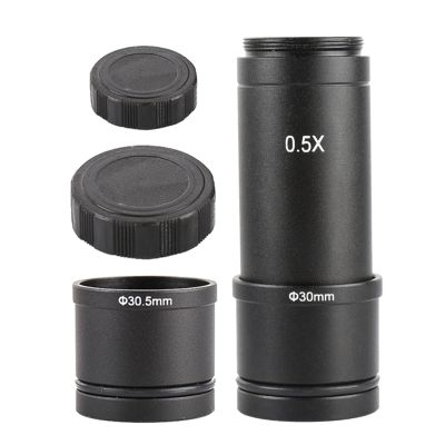 0.5X Microscope Adapter Lens C Mount Lens 23.2 to 30/30.5mm Electronic Eyepiece Reduction Lens for Microscope CCD Camera Microscope Adapter Trinocular to Monitor Bracket for Smartphone-Camera for Ccd