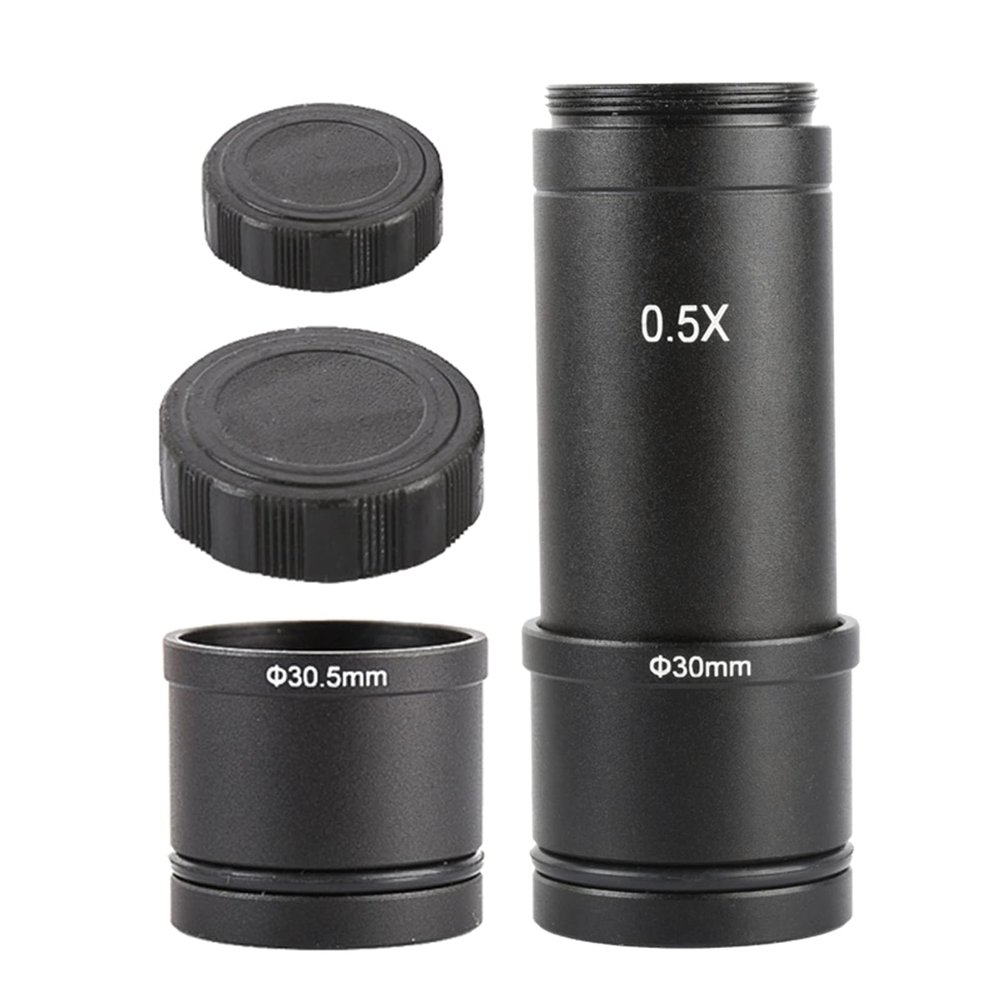 0.5X Microscope Adapter Lens C Mount Lens 23.2 to 30/30.5mm Electronic Eyepiece Reduction Lens for Microscope CCD Camera Microscope Adapter Trinocular to Monitor Bracket for Smartphone-Camera for Ccd