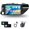 2+64G Car Radio for Toyota Hilux 2015-2020 with Wireless Carplay/Android Auto,Android Car Stereo 10.1 Inch Touch Screen GPS WiFi Bluetooth FM/RDS Mirror Link SWC Backup Camera for Toyota Hilux Stereo view 1