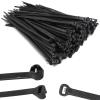YuGtcen Push Mount Zip Ties, 8 inch Cable Zip Tie with Stainless Steel Metal Tooth Locking Device, Self Locking Straps Heavy Duty Nylon Zip Tie Clips (200pcs,8") view 1