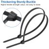 YuGtcen Push Mount Zip Ties, 8 inch Cable Zip Tie with Stainless Steel Metal Tooth Locking Device, Self Locking Straps Heavy Duty Nylon Zip Tie Clips (200pcs,8") view 4