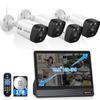 OOSSXX (All-in-One 10.1" IPS 8MP Monitor) 2-Way Audio PoE Outdoor Home Security Camera System Wired Outdoor Video Surveillance IP Cameras System view 1