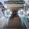 UPWONEA 2-Head Car Fan, Portable Clip on Cooling Fan, Vehicle Backseat Fans, Clip on Stroller Fan, 3 Speed Adjustable Mini Fan, USB Portable Camping Fan, 360Rotatable Personal Fan view 2