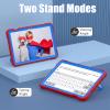 FONREST Rugged Kids Case for Samsung Galaxy Tab S9 FE/S9/S8/S7 Case (SM-X510/X710/X700/T870) Shockproof Kid-Proof PC+Silicon Hybrid Heavy Duty Armor Cover with Dual Kickstand for Children (Red/Blue) view 3