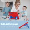 FONREST Rugged Kids Case for Samsung Galaxy Tab S9 FE/S9/S8/S7 Case (SM-X510/X710/X700/T870) Shockproof Kid-Proof PC+Silicon Hybrid Heavy Duty Armor Cover with Dual Kickstand for Children (Red/Blue) view 4