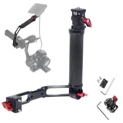 Coyktonty Stabilizer Handle/Extension Aluminum Alloy Grip Mount for DJI RS4/ RS4 PRO/Ronin RS3 Mini/RS3/RS3 Pro/RS 2/RSC2 Gimbal Stabilizer,Adjustable Angle with Fixed Base and Head Mount