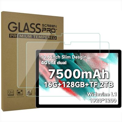 AKNICI 2-Pack Tempered Glass Screen Protector for UMIDIGI A13 Tab Tablet 10.5 Inch, Ultra Clear Transparency Anti-Scratch 9H Hardness