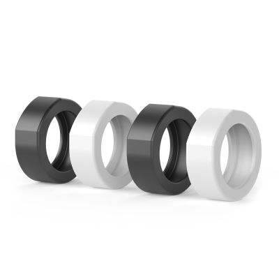 Ring Protector Silicone Ring Cover Compatible with Oura Ring Protector, Elastic Case for Oura Ring Gen 3 Working Out (Heritage Compatible, 2 Black 2 Transparent, XL)