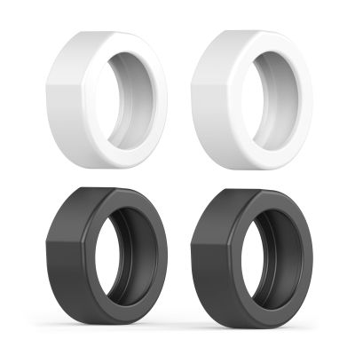 CAROFAFA Ring Protector Silicone Ring Cover Compatible with Oura Ring Protector, Elastic Case for Oura Ring Gen 3 Working Out (Horizon compatible, 2 Black 2 Transparent, S), S(6/7)