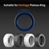 CAROFAFA Ring Protector Silicone Ring Cover Compatible with Oura Ring Protector, Elastic Case for Oura Ring Gen 3 Working Out (Horizon compatible, 2 Black 2 Transparent, S), S(6/7) view 2