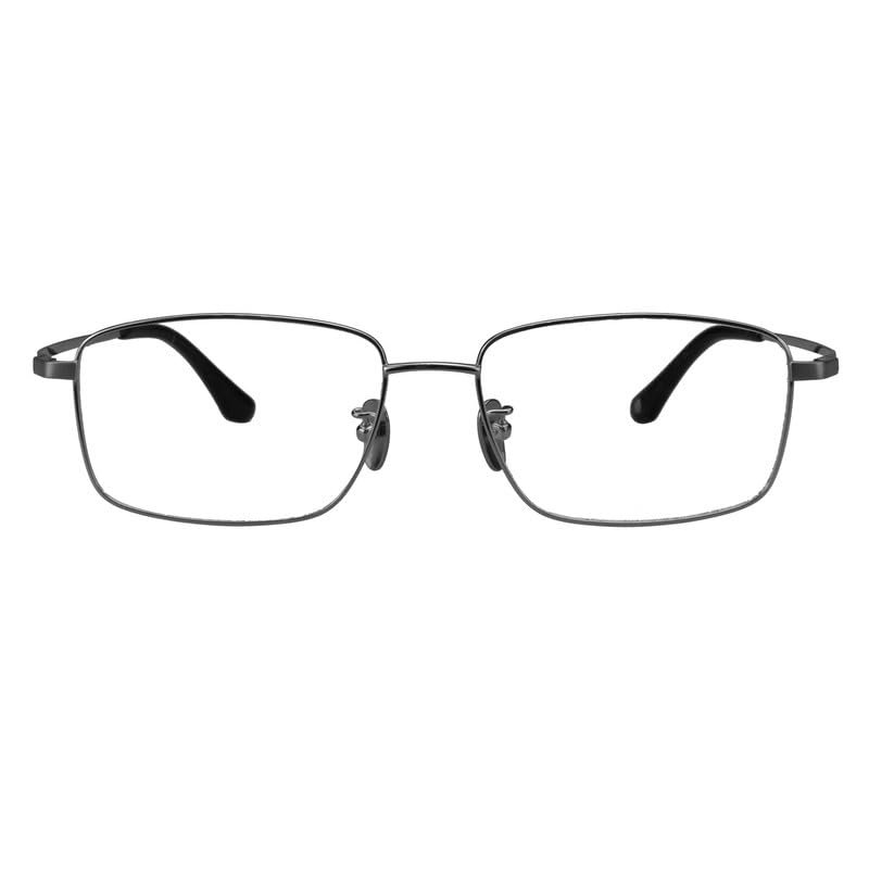LAMBBAA Accessories Reading Glasses Titanium Frame Glasses Classic Computer Flexible Anti Eyestrain For Men Women(gun color,+1.00Magnification)