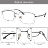 LAMBBAA Accessories Reading Glasses Titanium Frame Glasses Classic Computer Flexible Anti Eyestrain For Men Women(gun color,+1.00Magnification) view 2