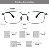 LAMBBAA Accessories Reading Glasses Titanium Frame Glasses Classic Computer Flexible Anti Eyestrain For Men Women(gun color,+1.00Magnification) view 3
