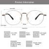 LAMBBAA Accessories Reading Glasses Titanium Frame Glasses Classic Computer Flexible Anti Eyestrain For Men Women(rose white,+1.25Magnification) view 3