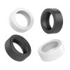 CAROFAFA Ring Protector Silicone Ring Cover Compatible with Oura Ring Protector, Elastic Case for Oura Ring Gen 3 Working Out (Horizon compatible, 2 Black 2 Transparent, M), M(8/9) view 1