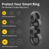 CAROFAFA Ring Protector Silicone Ring Cover Compatible with Oura Ring Protector, Elastic Case for Oura Ring Gen 3 Working Out (Horizon compatible, 2 Black 2 Transparent, M), M(8/9) view 3