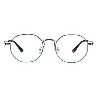 LAMBBAA Accessories Reading Glasses Titanium Frame Glasses Classic Computer Flexible Anti Eyestrain For Men Women(silver green,+2.75Magnification)