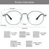 LAMBBAA Accessories Reading Glasses Titanium Frame Glasses Classic Computer Flexible Anti Eyestrain For Men Women(silver green,+2.75Magnification) view 3