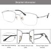 LAMBBAA Accessories Reading Glasses Titanium Frame Glasses Classic Computer Flexible Anti Eyestrain For Men Women(silver,+1.50Magnification) view 2
