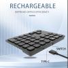 36 Keys Bluetooth Numeric keypad Portable Mini Financial Accounting Rechargeable Number pad Ultra-Silent for iPad Laptop,Mac, iMac, Tablet, PC and Desktop (Black) view 3