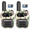 2 pcs global-ptt G388 4G LTE Mini Metal walkie Talkie Long Range Two Way Radio for Adults Work Communication Unlimited Distance Professional intercom 5000 Miles with yearly SIM (2CamouflagewithSIM) view 1