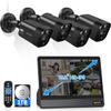 (All-in-One 10.1" IPS 8MP Monitor) 2-Way Audio PoE Outdoor Home Security Camera System Wired Outdoor Video Surveillance IP Cameras System view 1