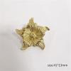 LEIXIUSM Modern Brass Flower Drawer Cabinet Door Knob Storage Box Handle Star Shaped Decoration Full Copper Bathroom Cabinet Door Pulls 1Pcs view 2